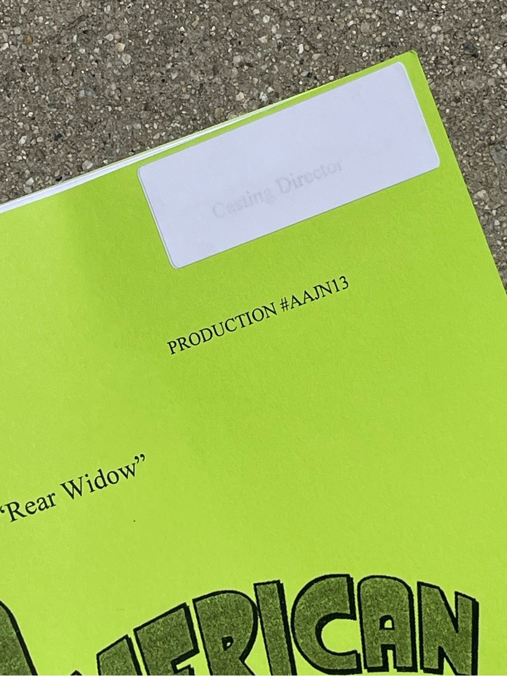 American Dad 2014 Production Used Table Draft Script Rear Window CUSACK & KIND! - Picture 3 of 15